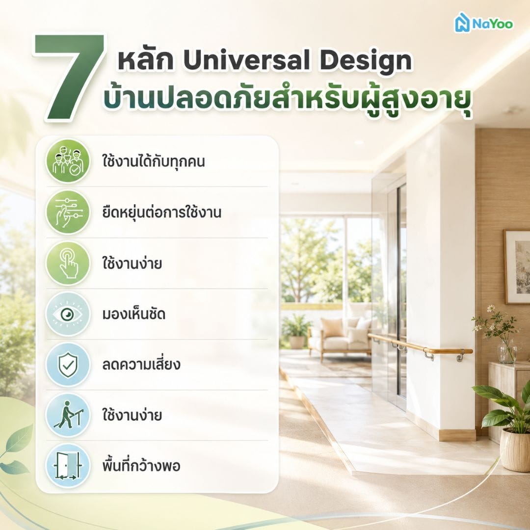 สรุปแนวทางออกแบบบ้านผู้สูงอายุ ตามหลัก Universal Design