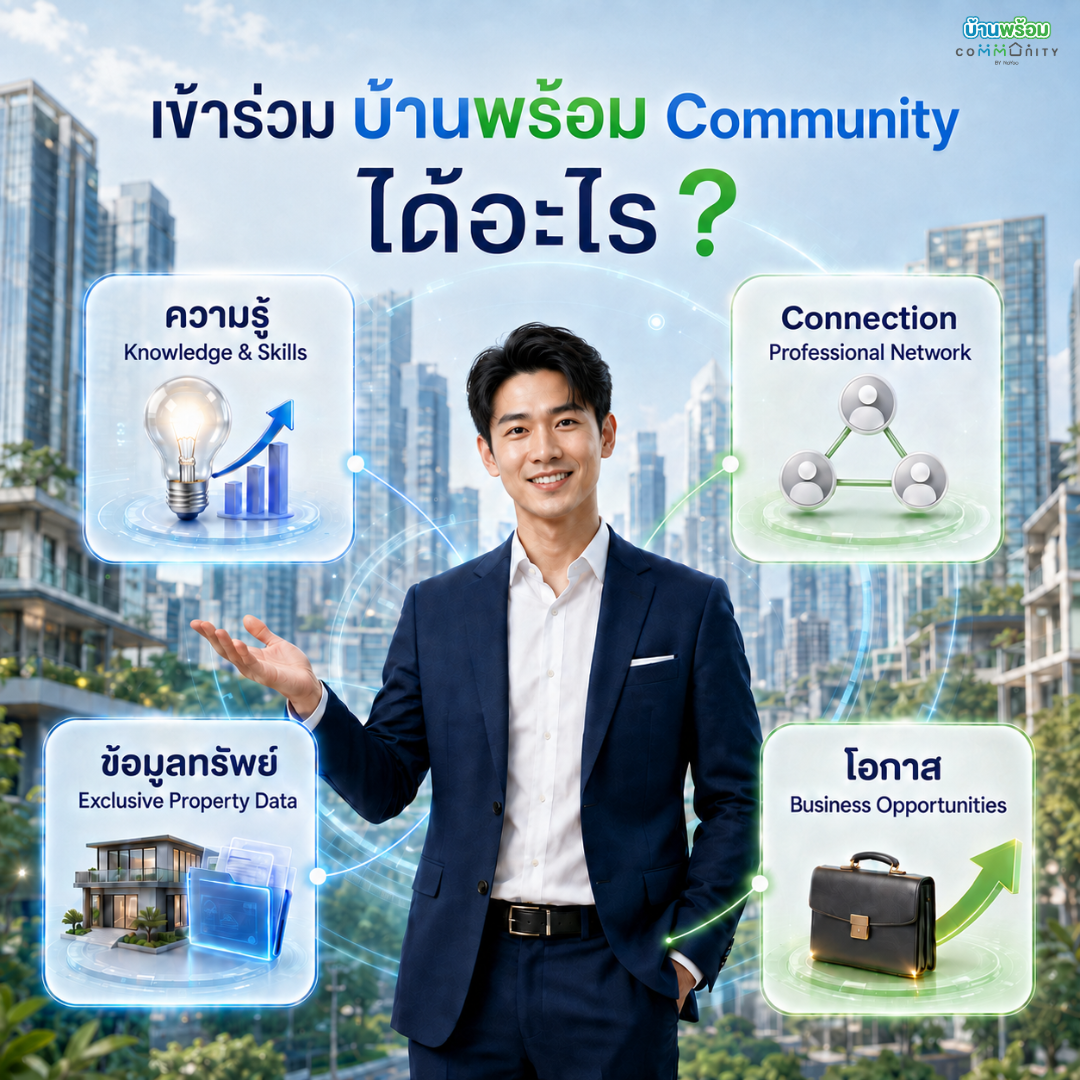 สิทธิประโยชน์เมื่อสมัครบ้านพร้อม Community