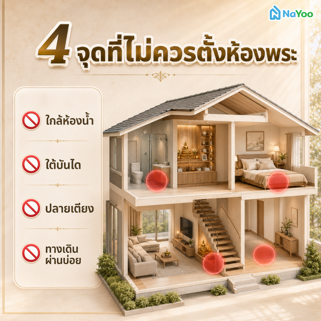 4 จุดไม่ควรตั้งห้องพระตามหลักฮวงจุ้ย