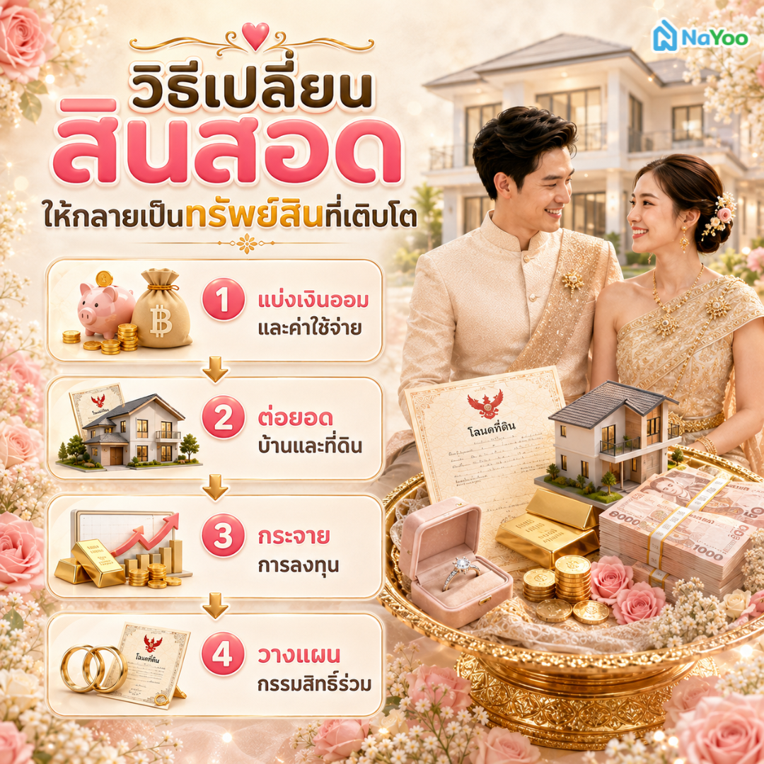 แนะนำวิธีเปลี่ยนสินสอดให้เป็นทรัพย์สินที่เติบโต