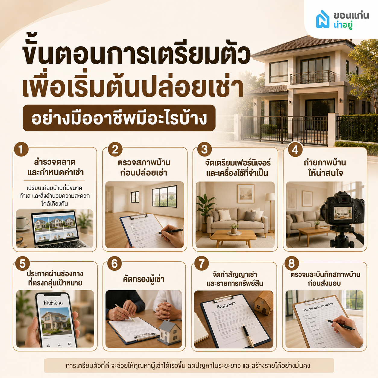 ขั้นตอนการเตรียมตัวเพื่อเริ่มต้นปล่อยเช่าอย่างมืออาชีพมีอะไรบ้าง