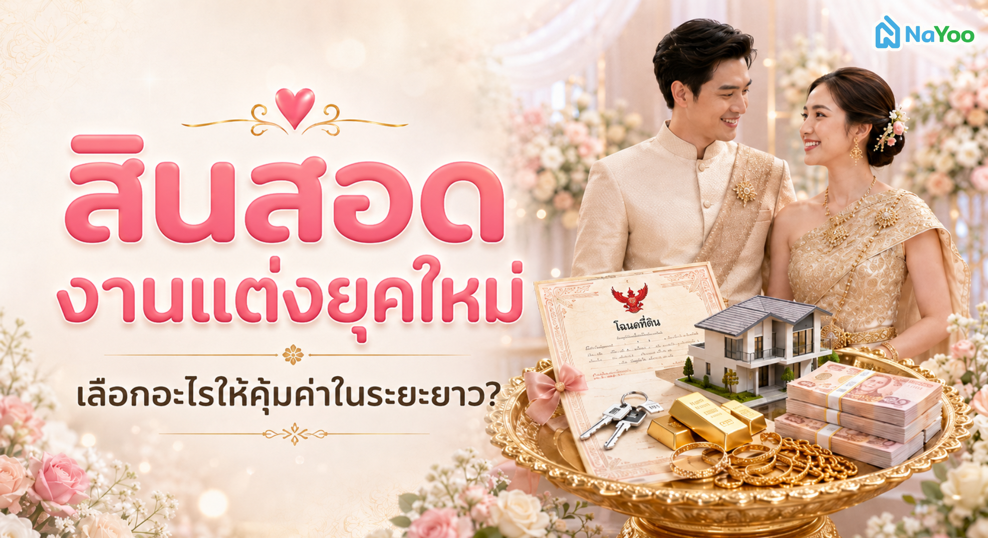 รวมสินสอดงานแต่งยอดนิยมยุคใหม่ วิธีเลือกให้คุ้มค่าในระยะยาว