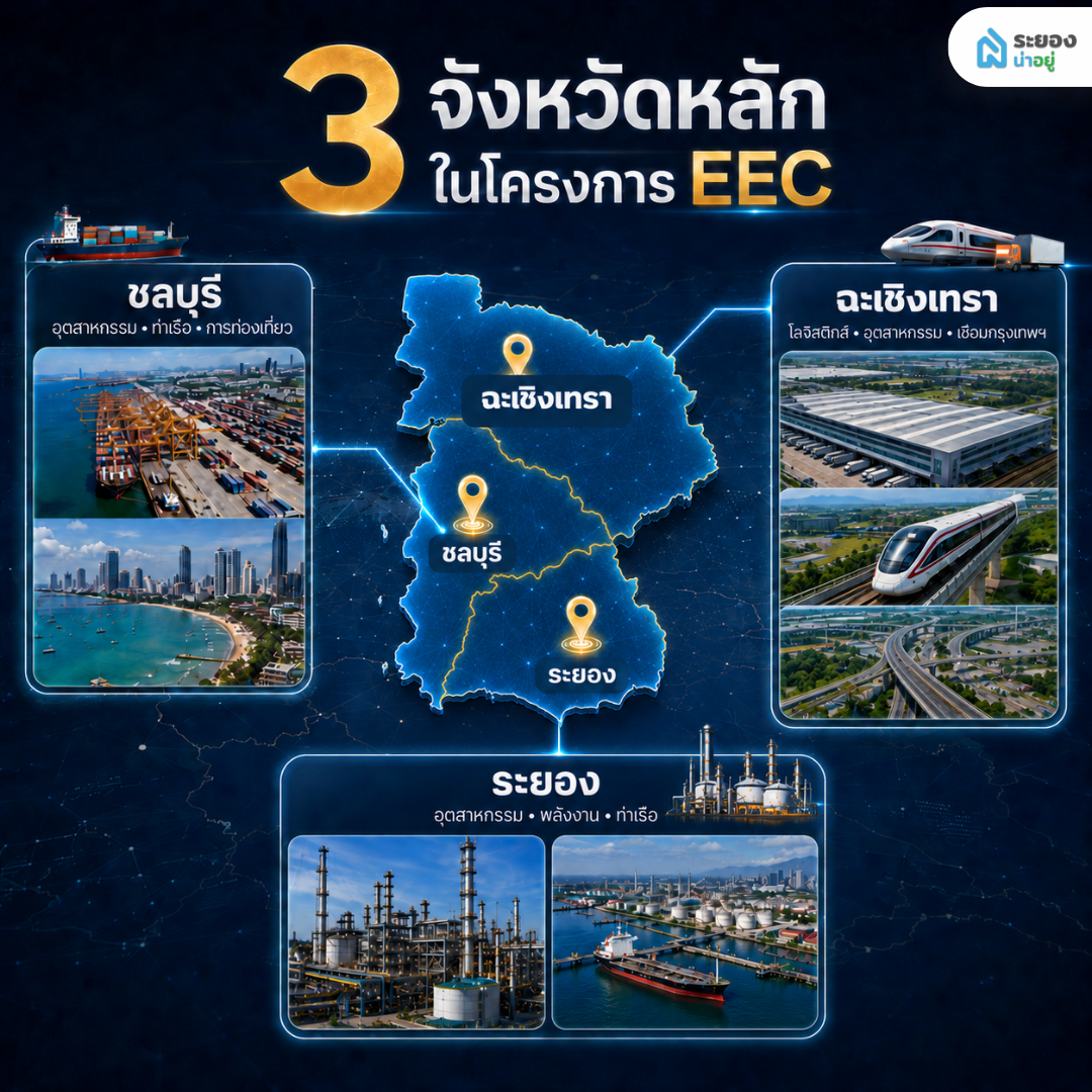 โครงการ EEC คือ การพัฒนาพื้นที่ 3 จังหวัดหลัก