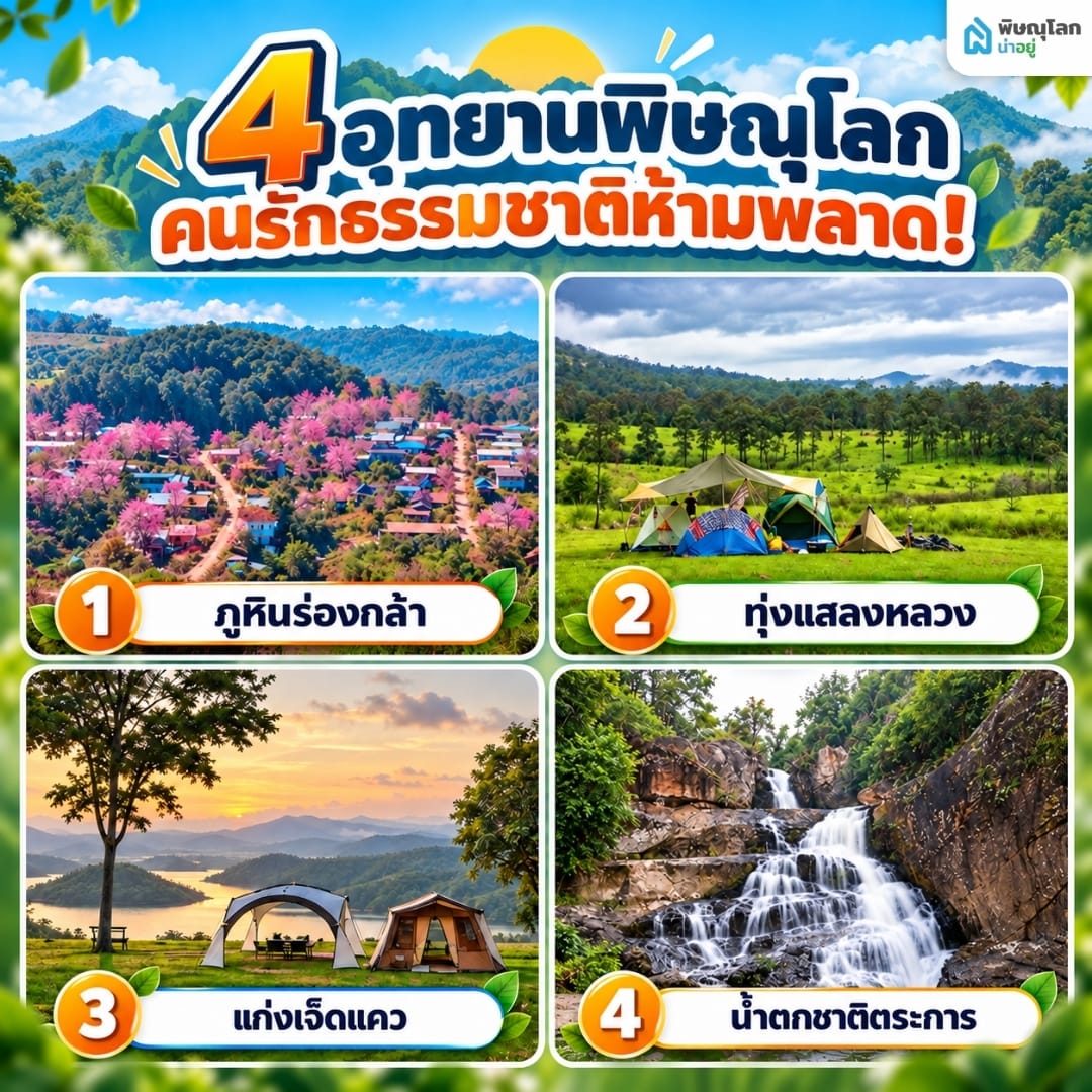รวม 4 อุทยานพิษณุโลก สำหรับคนรักธรรมชาติ