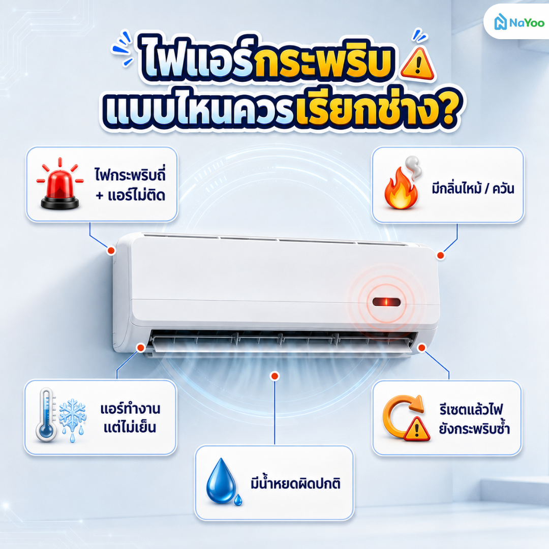 อาการแบบไหนที่ควรเรียกช่างแอร์มาซ่อม
