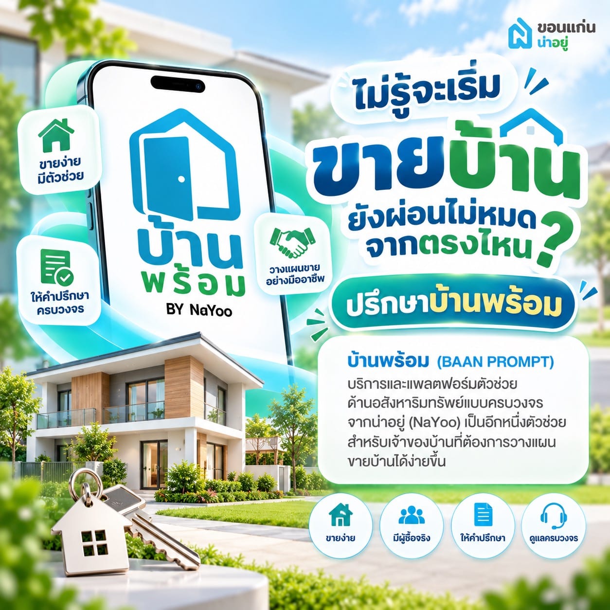ไม่รู้จะเริ่มขายบ้านยังผ่อนไม่หมดจากตรงไหน ปรึกษาบ้านพร้อม