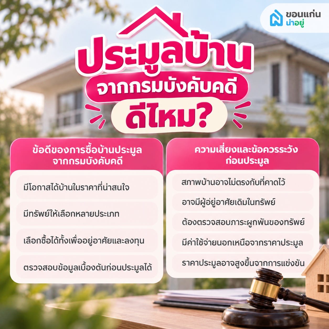 ประมูลบ้านจากกรมบังคับคดี ดีไหม