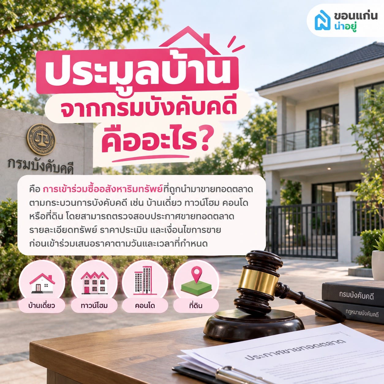 ประมูลบ้านจากกรมบังคับคดี คืออะไร