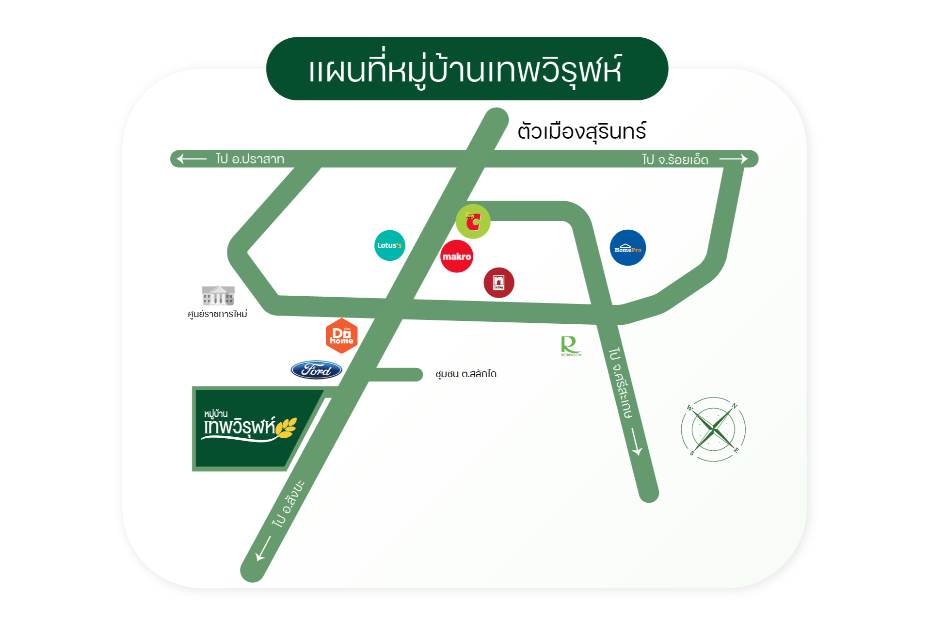 แผนที่หมู่บ้านเทพวิรุฬห์