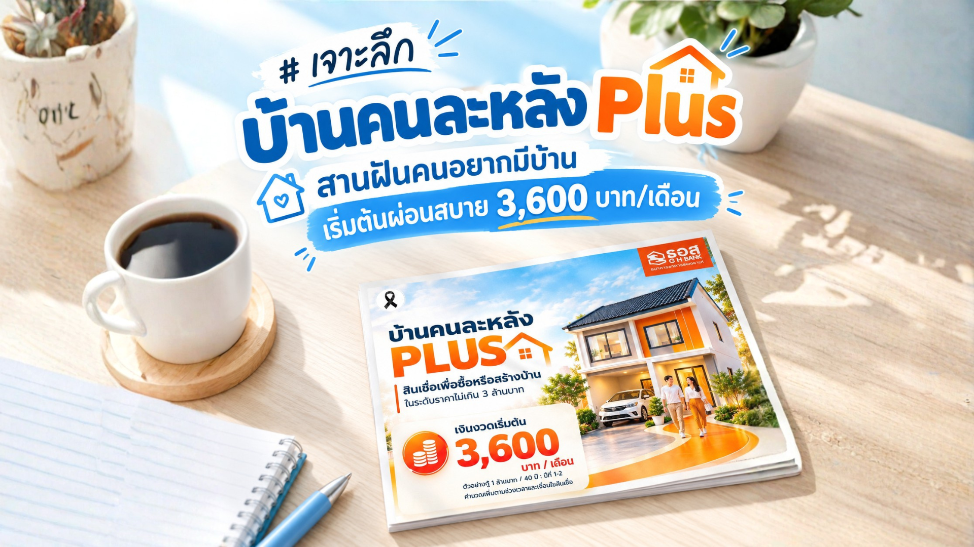 เจาะลึกโครงการ บ้านคนละหลัง Plus สานฝันคนอยากมีบ้าน เริ่มต้นผ่อนสบาย 3,600 บาท/เดือน