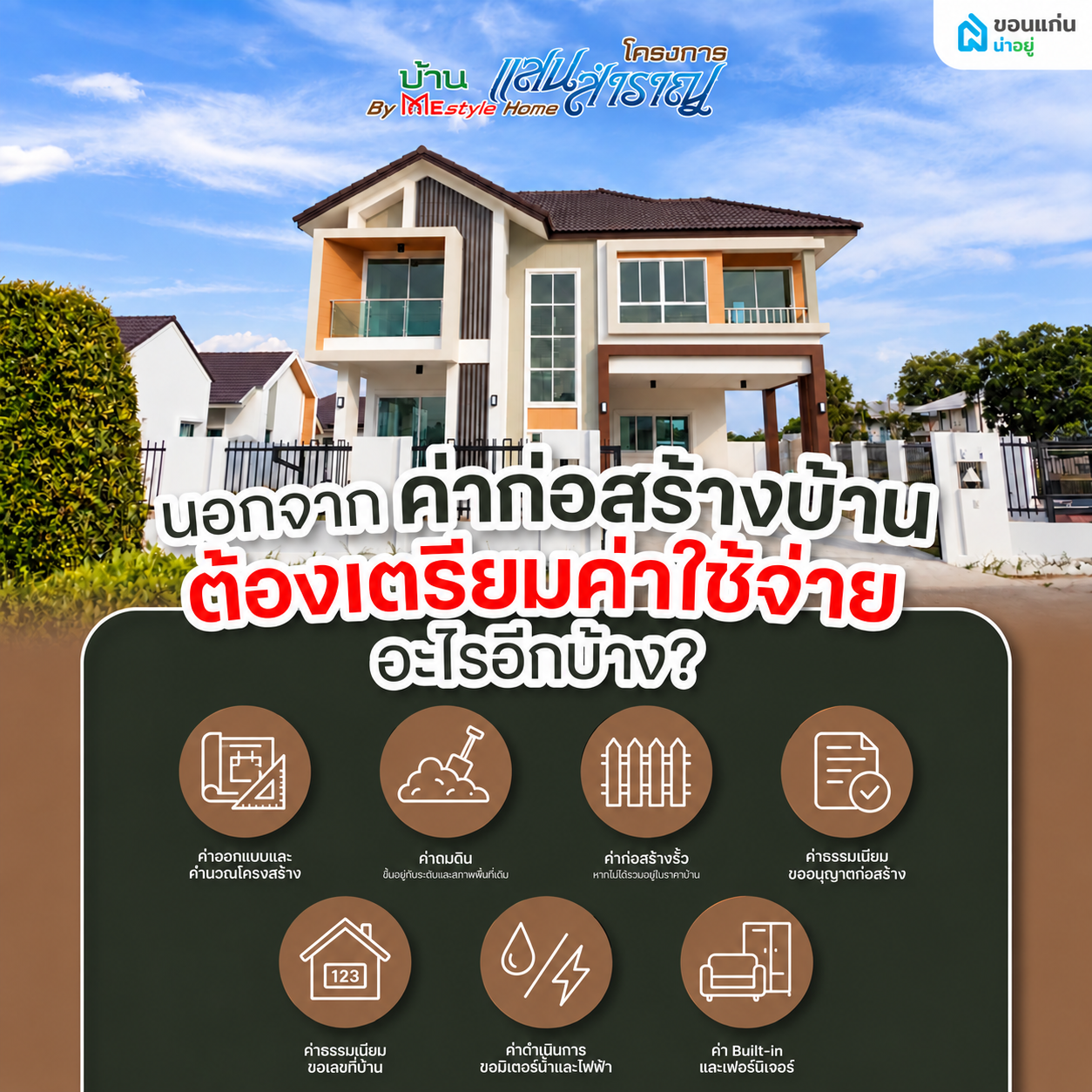 นอกจากค่าก่อสร้างบ้าน ต้องเตรียมค่าใช้จ่ายอะไรอีกบ้าง?