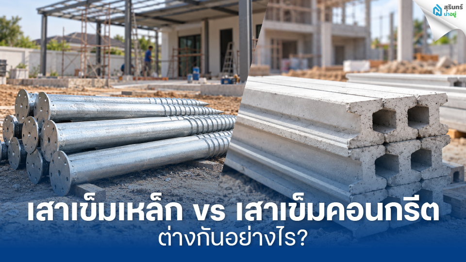 เสาเข็มเหล็ก vs เสาเข็มคอนกรีต ต่างกันอย่างไร?
